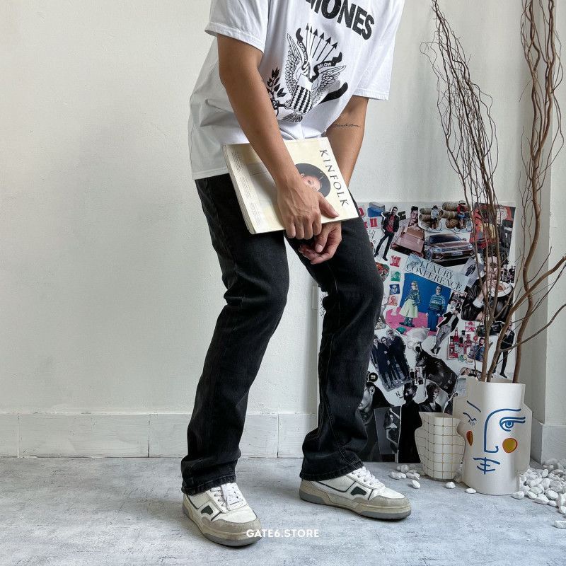 Quần Jean Nam DC, quần bò dáng suông form regular fit trơn streetstyle Hàn Quốc - GATE6 - D1028