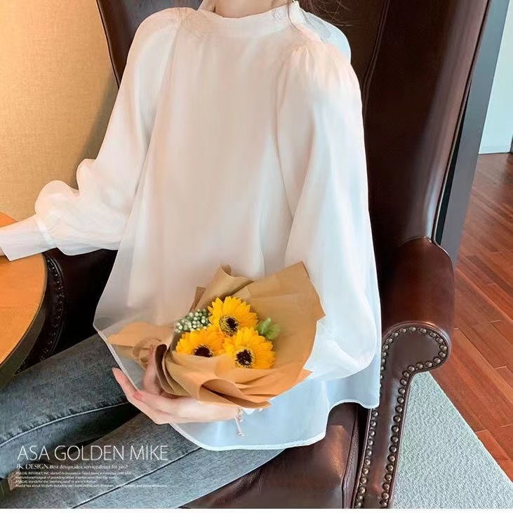 Hàng Mới Về Áo Sơ Mi Dài Tay Dáng Rộng Phong Cách Hàn Quốc Baju Wanita Lengan Panjang Hàng Mới Dành Cho Bạn Nữ