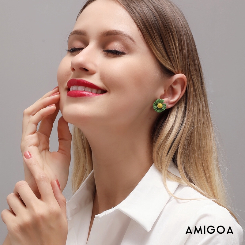 Khuyên tai hình hoa cúc thời trang Hàn