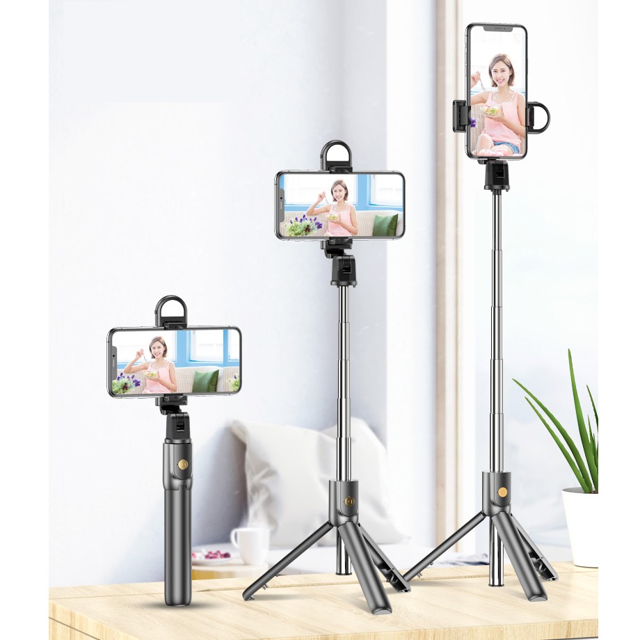 Gậy Chụp Ảnh Tự Sướng Selfie, Tripod K10 Kết Nối Bluetooth (Có Gương) Cao Cấp