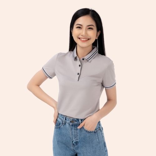 Áo thun polo nữ YODY phông tay ngắn, cổ bẻ vải Cotton, coolmax ,chuẩn form xuất xịn - APN3724