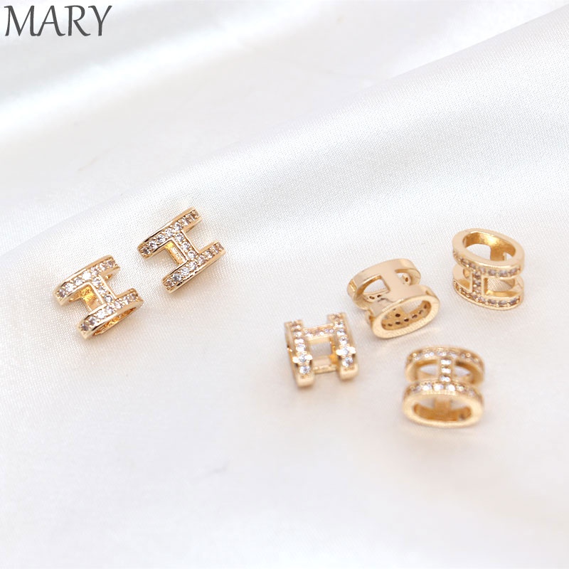 Mặt Dây Chuyền Hình Chữ H Bằng Đồng 14K Thời Trang