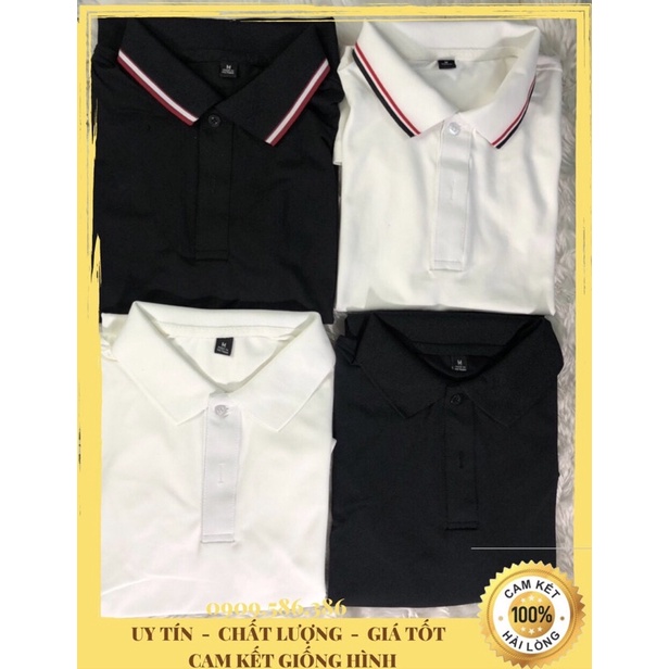 Áo polo nam nữ - Áo thun nam polo basic cao cấp trắng đen đủ size chất đẹp | BigBuy360 - bigbuy360.vn