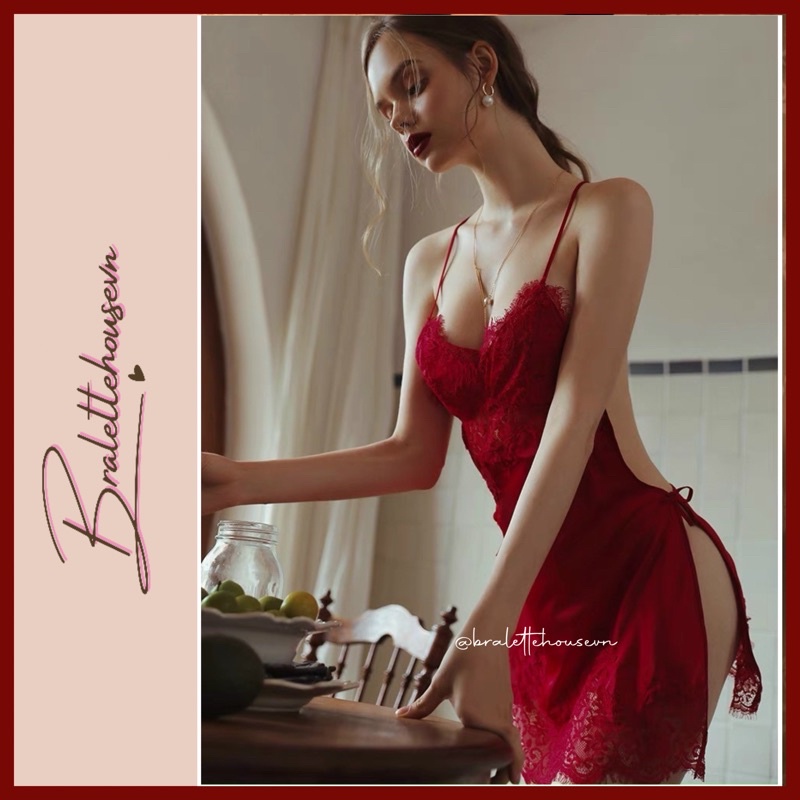 Đầm ngủ nữ satin Classy dress cao cấp gợi cảm Bralettehousevn