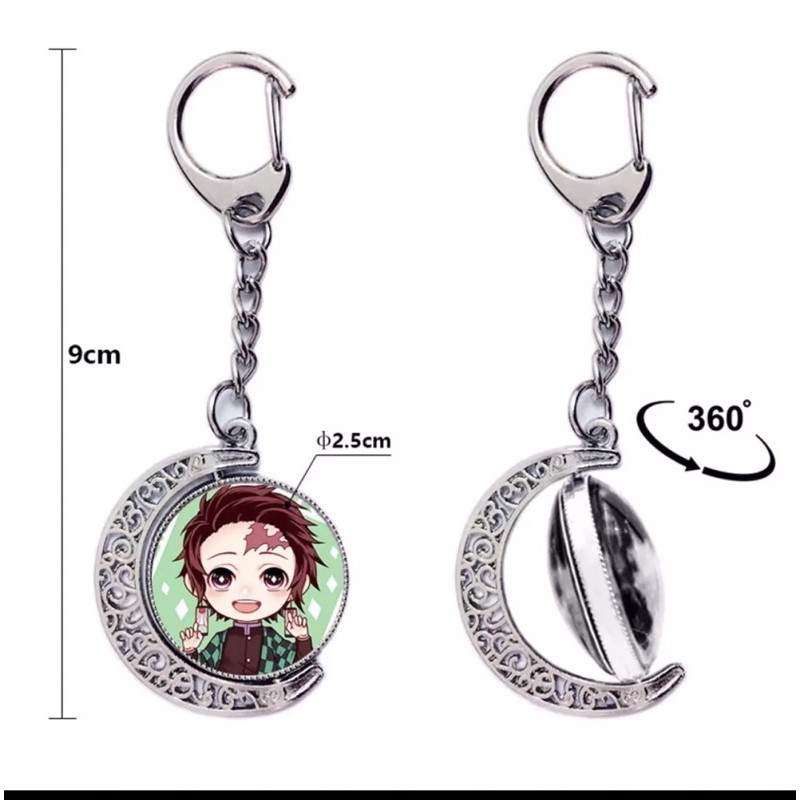 Móc khoá xoay 360 Kimetsu no yaiba- thanh g ư ơ m diệt quỷ - Demon slayer