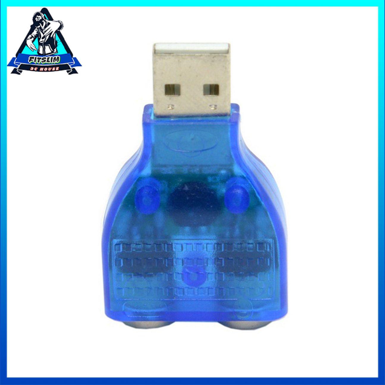 1 Bộ Chuyển Đổi Usb Male Sang Dual Ps2 Female