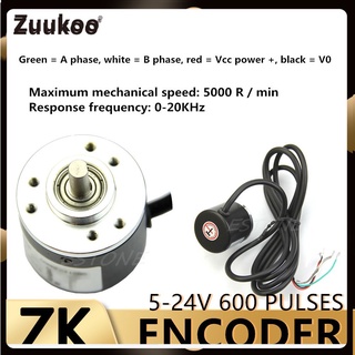 Dc5-24v 600P / R 5000 R / phút Trục mã hóa Pha quay tăng để đo