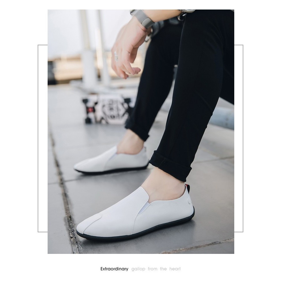 Giày lười, giày mọi nam phong cách Hàn Quốc đi làm đi chơi chất liệu mềm mại siêu thoáng chống trơn trượt