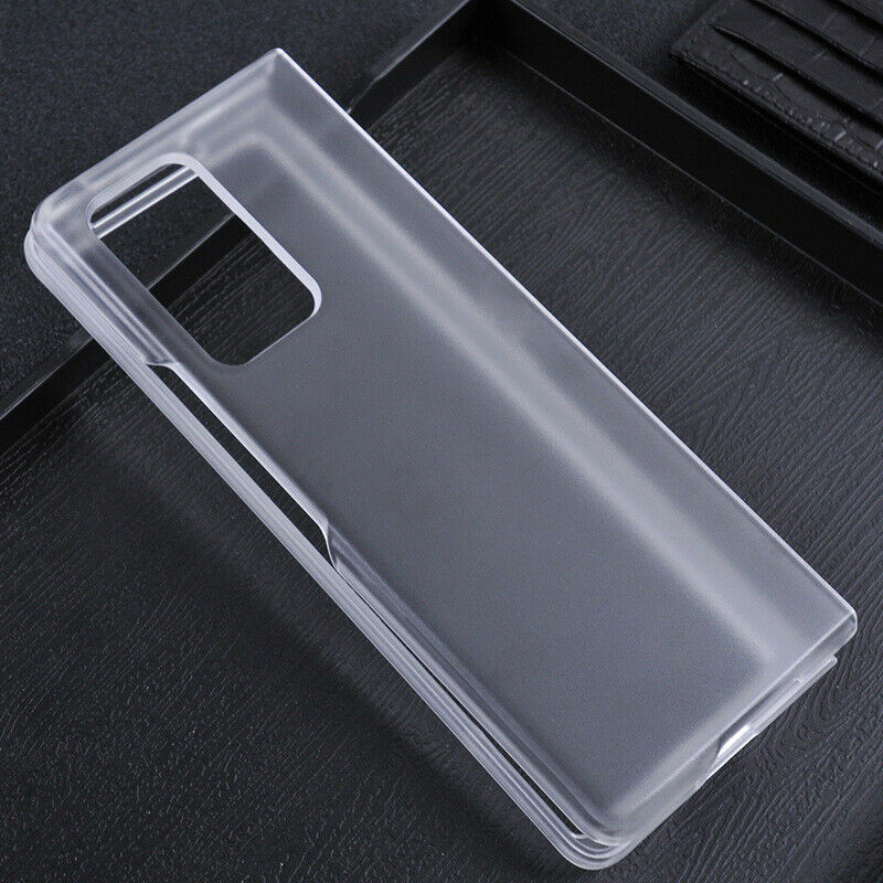 Ốp điện thoại PC nhám trong suốt viền màu cho Samsung Galaxy Z Fold 2 5G