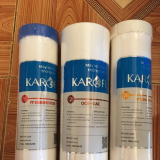 Combo 3 lõi lọc nước KAROFI chính hãng 1 2 3
