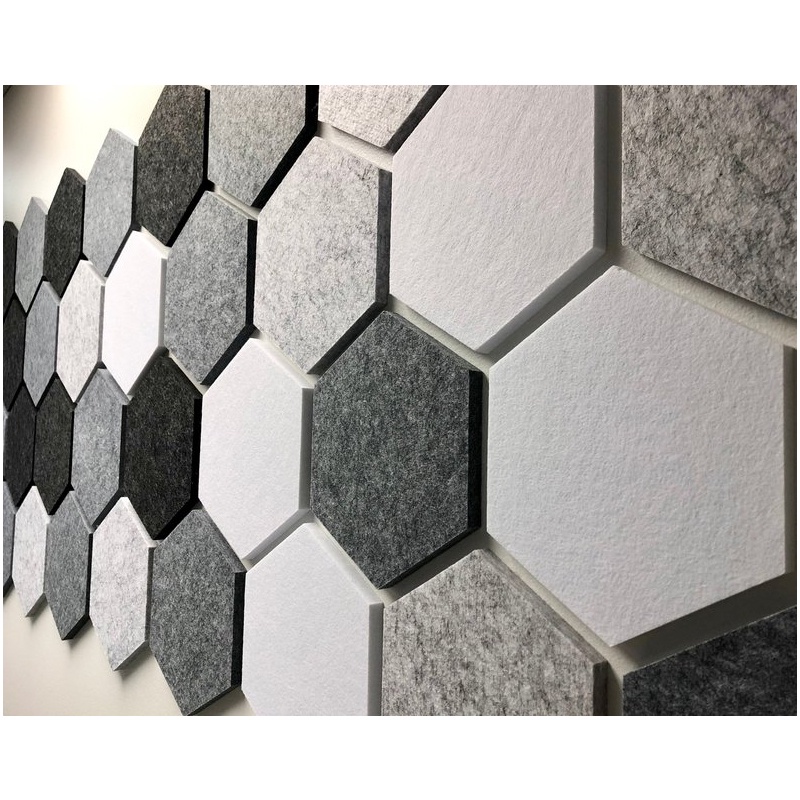 Tấm tiêu âm hình lục giác size: 27x30cm Tấm Decor trang trí Remak Sonic Hexagon