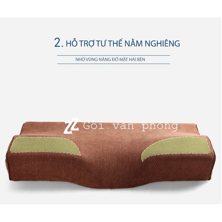 [Cao Su Non] Gối Ngủ Định Hình Y Tế Size Lớn - Chống Vẹo Cổ, Đau Vai Gáy ZURI PILLOW GDH04