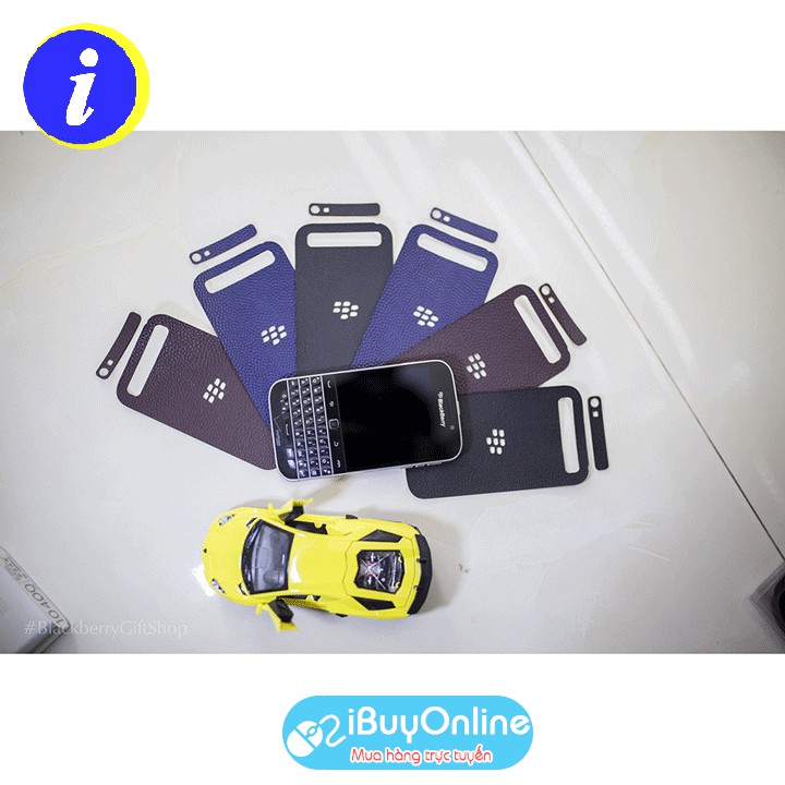 Miếng dán lưng da cho điện thoại BlackBerry Classic Q20 - Da bò thật 100%