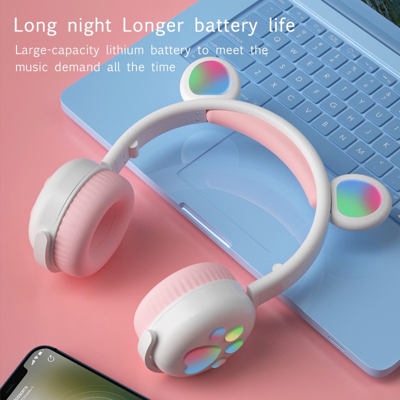 Tai Nghe Bluetooth 5.0 Maca Bk5 Hình Mèo Totoro Đáng Yêu