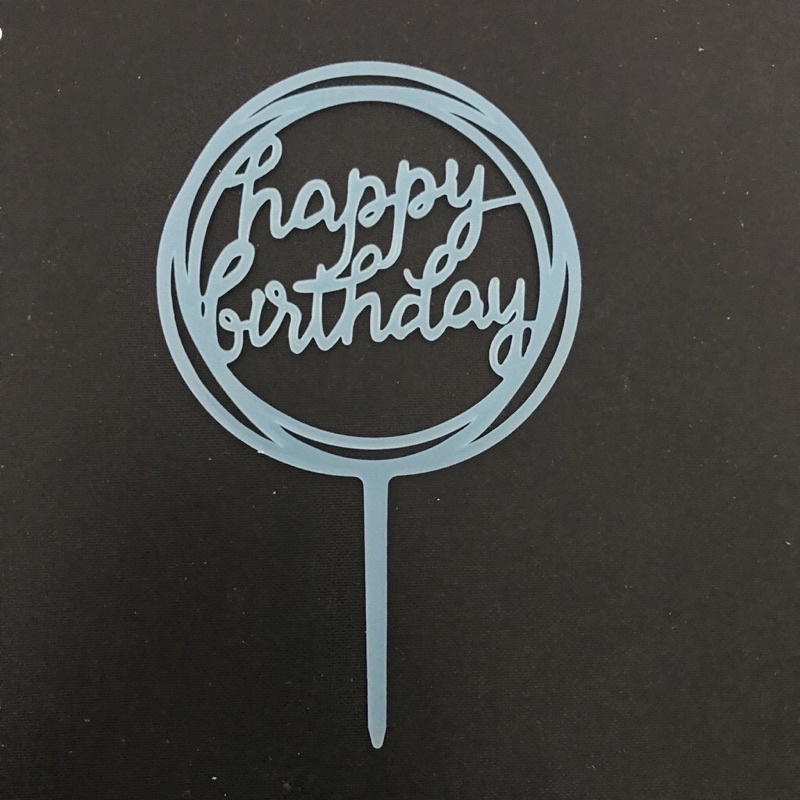Que cắm bánh sinh nhật happy birthday acrylic meka cao cấp