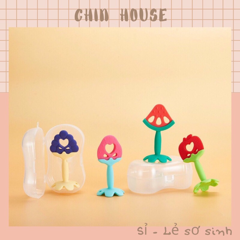Gặm nướu silicone hoa quả cho bé (sỉ inbox)