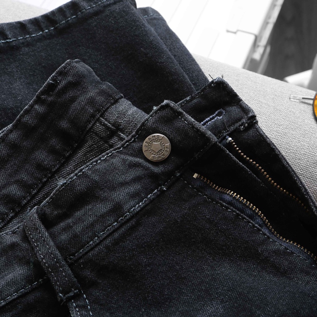 HCM️⚡ Quần Jean Dài, Quần Jean Nam Thêu Logo Màu Xám Dành Cho Nam Và Nữ Mina_fashion