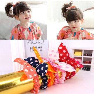 Set 10 Dây Chun Buộc Tóc Tai Thỏ Nhiều Mẫu Cho Bé