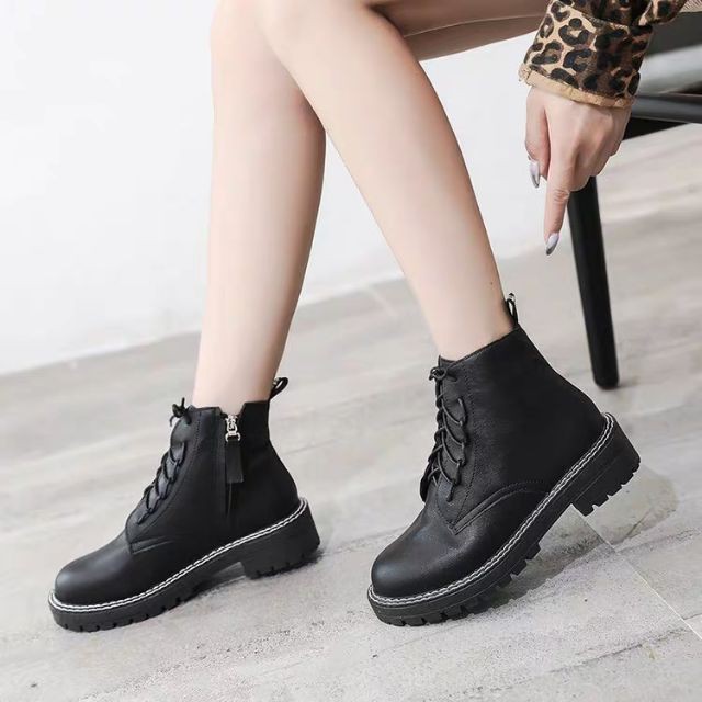 DTCT [ORDER BIGSIZE] Boots da cổ ngắn buộc dây full size 35-42 kèm ảnh thật  DT802