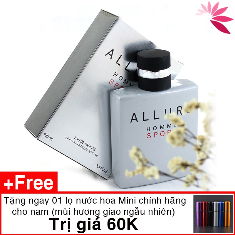 Nước hoa nam lưu hương lâu (Có Video, tặng lọ Mini 60k) Allure Sport EDP 100ml chính hãng NH02 | Thế Giới Skin Care