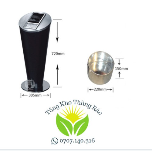 Thùng Rác Inox Gạt Tàn Chữ V, Thùng Rác Karaoke, Quán Bar