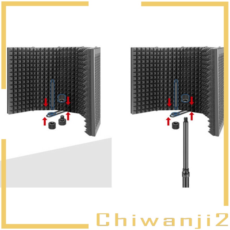 Tấm Lọc Cách Âm Micro Gấp Gọn Tùy Chỉnh Tiện Dụng Cho Studio Chiwanji2