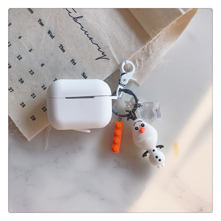 Vỏ Bảo Vệ Hộp Sạc Tai Nghe Airpods 1 / 2 / Pro Bằng Silicon Mềm Hình Công Chúa Băng Giá Dễ Thương