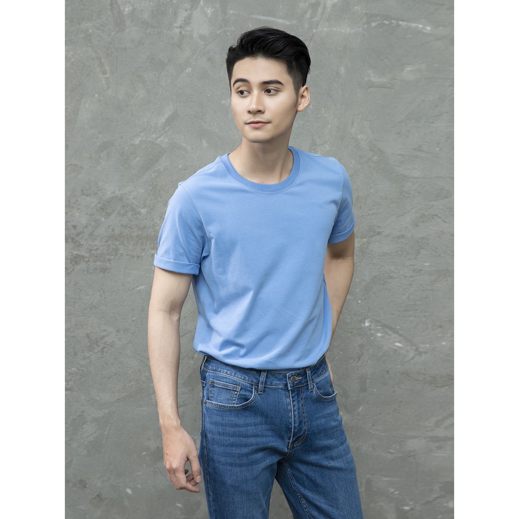 Áo thun nam ngắn tay không cổ ARISTINO phom Casual fit thoải mái, thích hợp hoạt động thể thao - ATS020S1