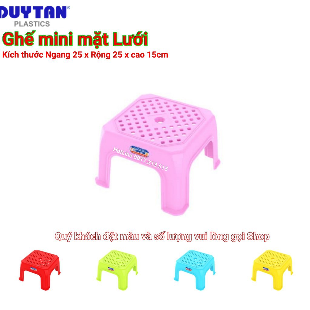 Ghế nhựa Mini mặt lưới Duy Tân (24.5 x 24.5 x 15.2 cm)