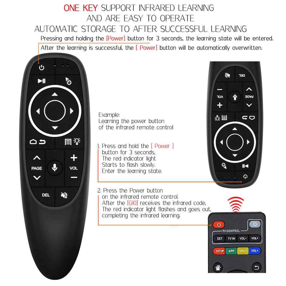 Điều khiển Chuột bay Voice G10s - Remote Mouse Air Voice sử dụng cho TV Box Học Lệnh Kèm Chức Năng Con Quay Hồi Chuyển