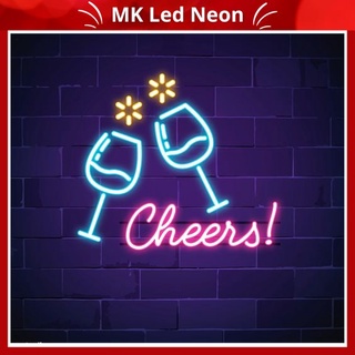 Đèn Led Neon "Cheers!" - Cheers! Neon Sign, Decor Không Gian Cực Chill | Đèn Led Neon Cực Chất Màu Sắc Tự Chọn