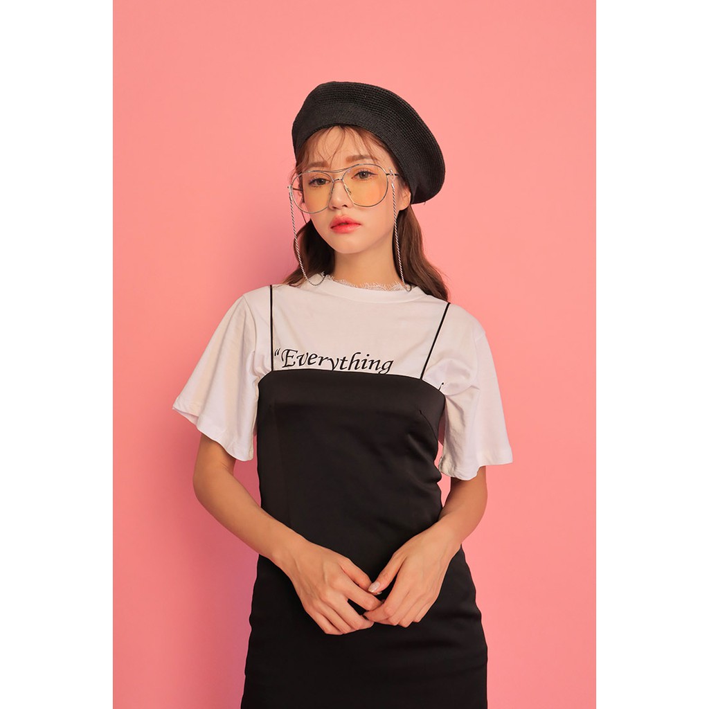 Dây đeo kính sành điệu kim loại phong cách idol Hàn Quốc