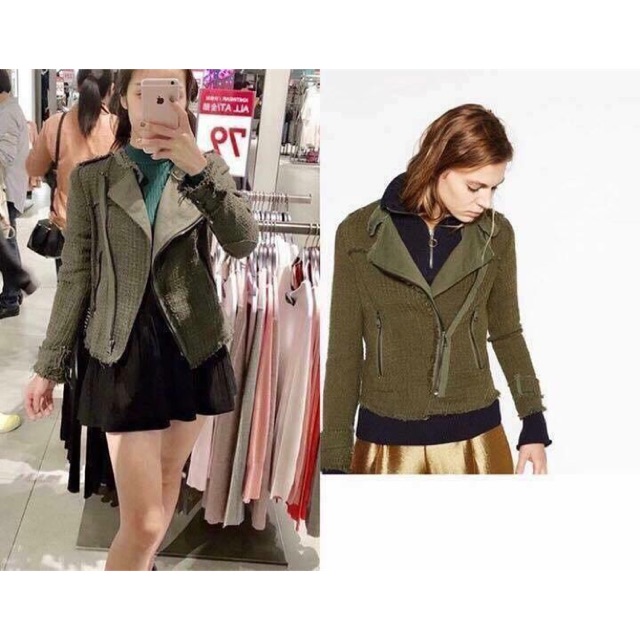 bomber dạ zara có sẵn nha (authen 1000%)