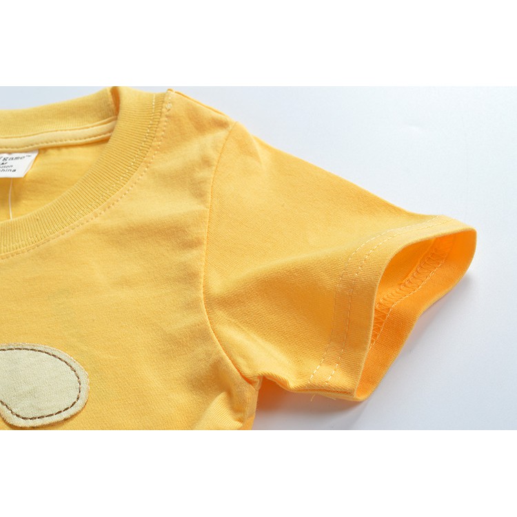 Mã 2421 áo thun màu vàng hoạ tiết số 6 cho bé trai