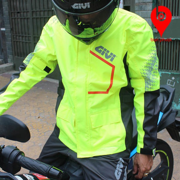 Bộ Quần Áo Mưa GIVI Vải Giáp PRS04.AX YELOW ( Prime Range Rain Suit)