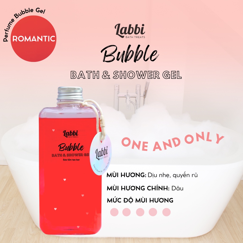 ONE AND ONLY [Labbi] Tạo bọt bồn tắm / Gel tắm tạo bọt / Bubble Gels