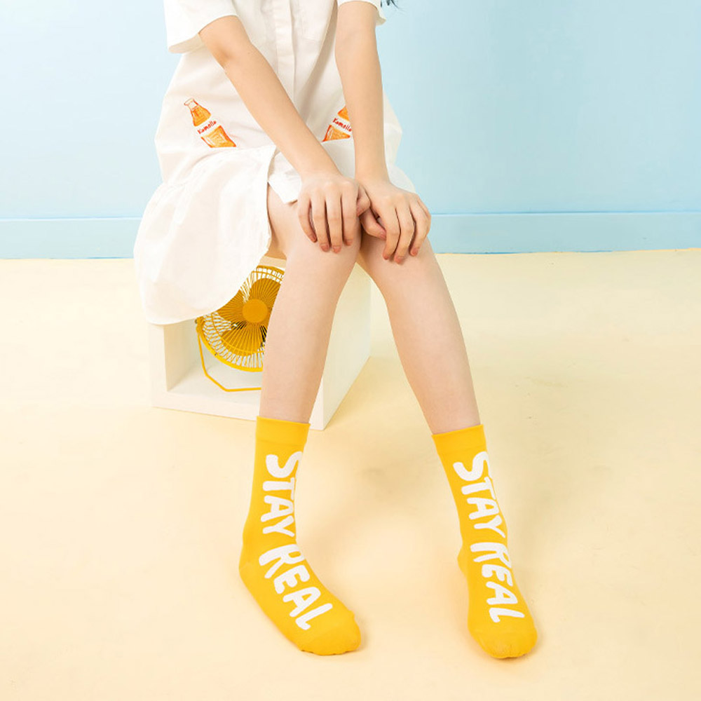 Tất Nam Nữ In Chữ Thời Trang