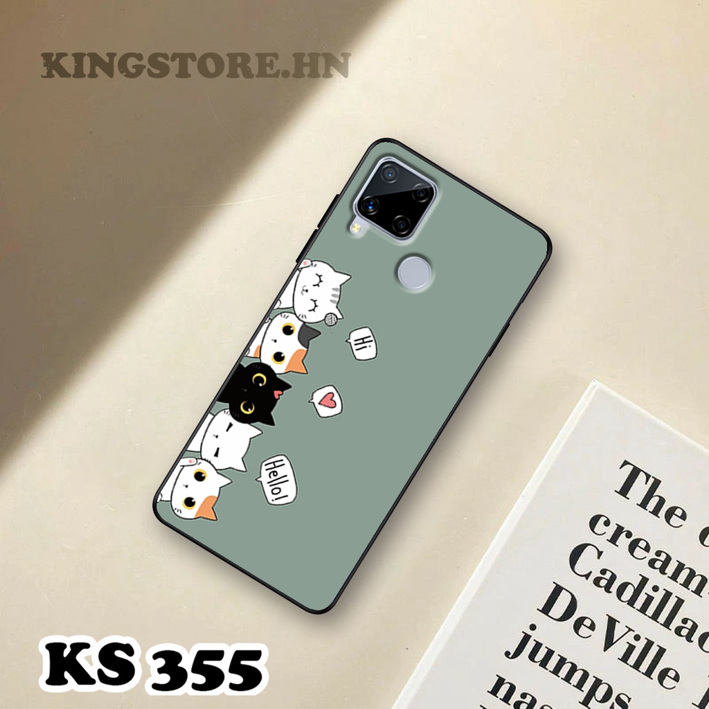 Ốp Lưng Oppo Realme C12- Realme C15 - Ốp Oppo in hình Cat&amp;Bear đáng yêu - Chất liệu TPU siêu bền