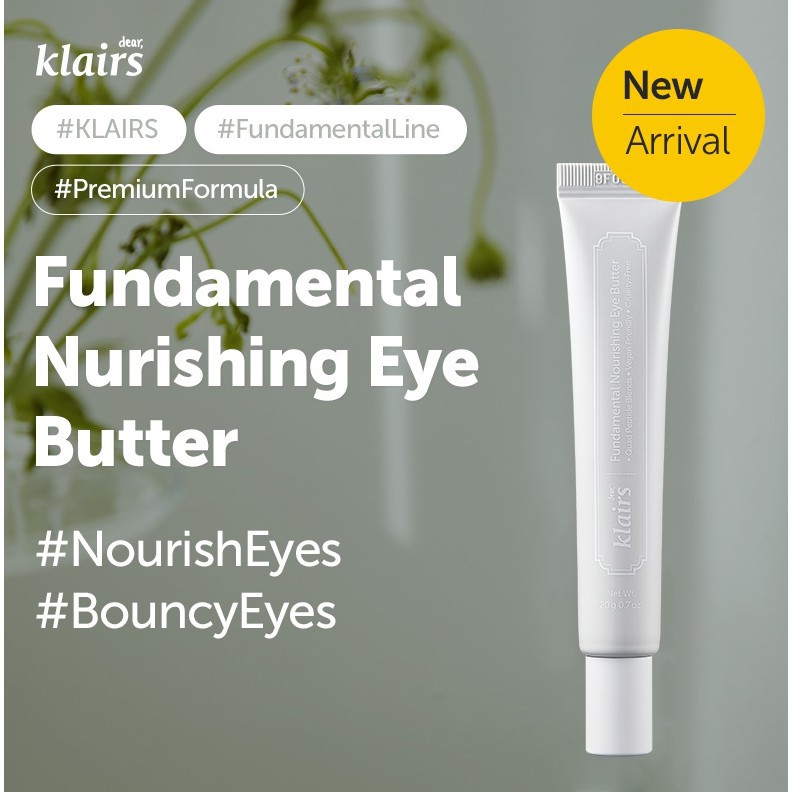 Kem dưỡng ẩm sâu, cải thiện nếp nhăn vùng da mắt Klairs Fundamental Nourishing Eye Butter 20g _ Dear Klairs Chính Hãng