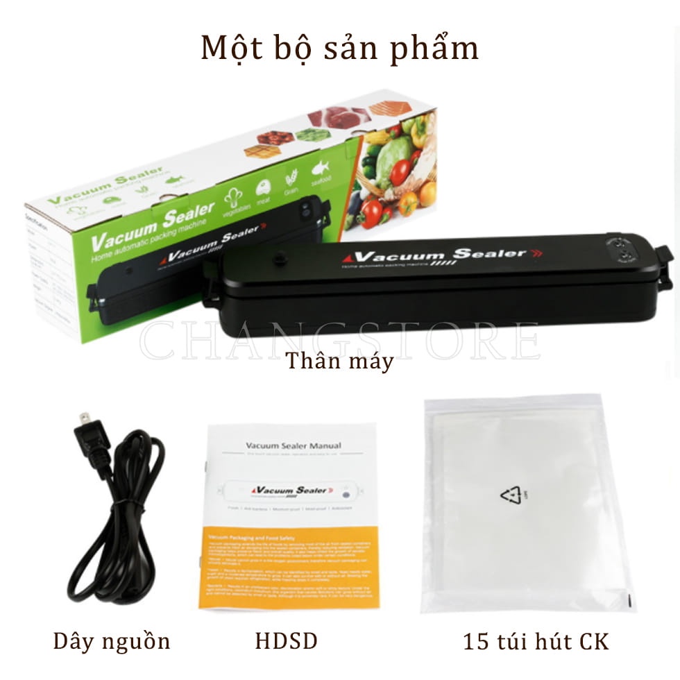 Máy Hút Chân Không Kèm Hàn Miệng Túi Vacuum Sealer Tiện Lợi