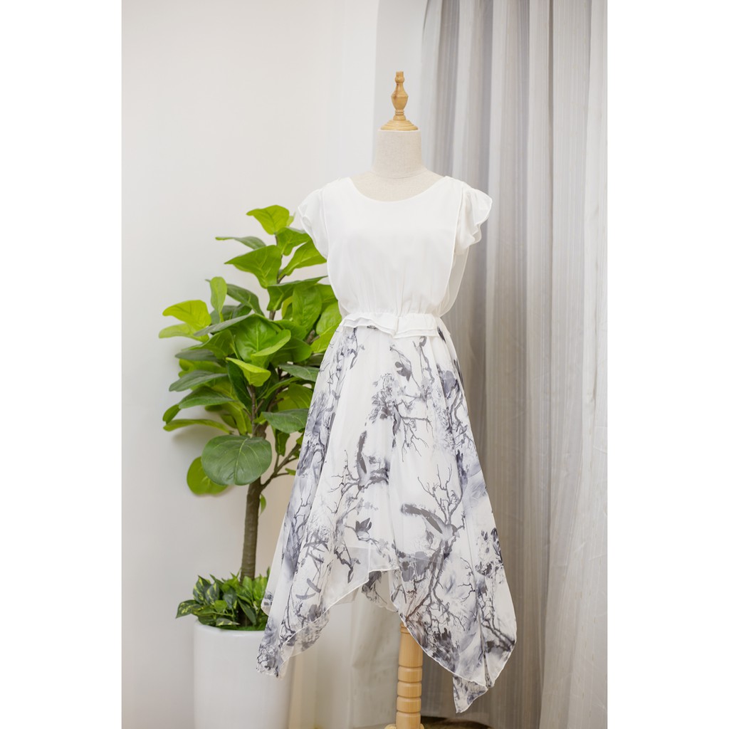 VÁY THIẾT KẾ V5013 dáng xòe sát nách, phần váy có họa tiết siêu đẹp - The Queen Fashion - Có hình chụp thật của sản phẩm | BigBuy360 - bigbuy360.vn