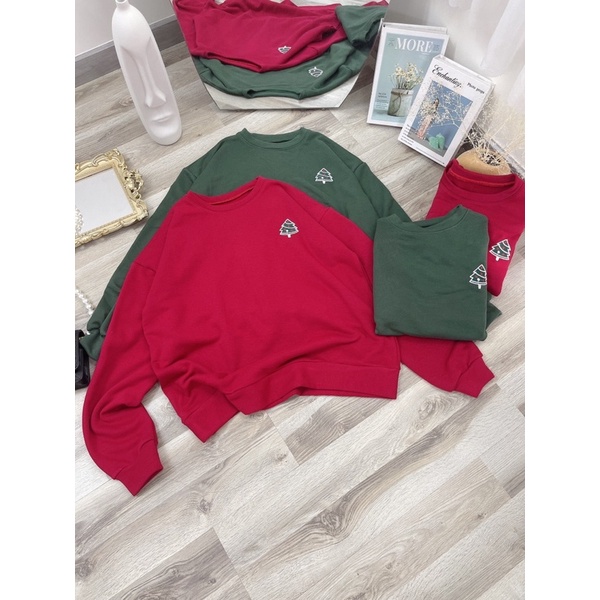 ÁO SWEATER THÊU CÂY THÔNG 2 MÀU