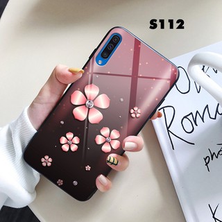 [ Samsung Galaxy A50 - A70 ] - Ốp lưng kính cường lực in hình hoa sang trọng