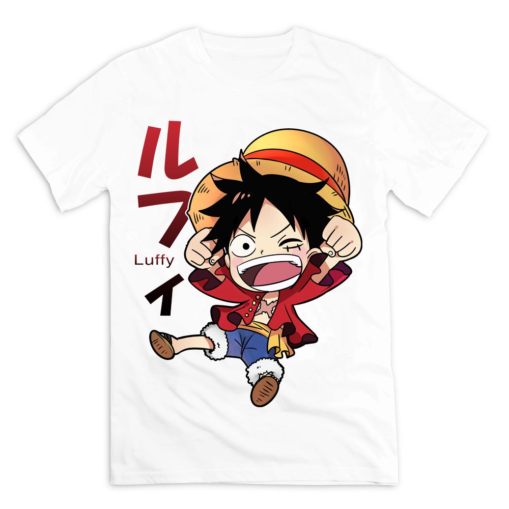 [Mã FASHIONMALLT4 giảm 15% tối đa 30K đơn 150k] Áo thun nam MIRAKO In hình nhân vật One Piece 01 Luffy