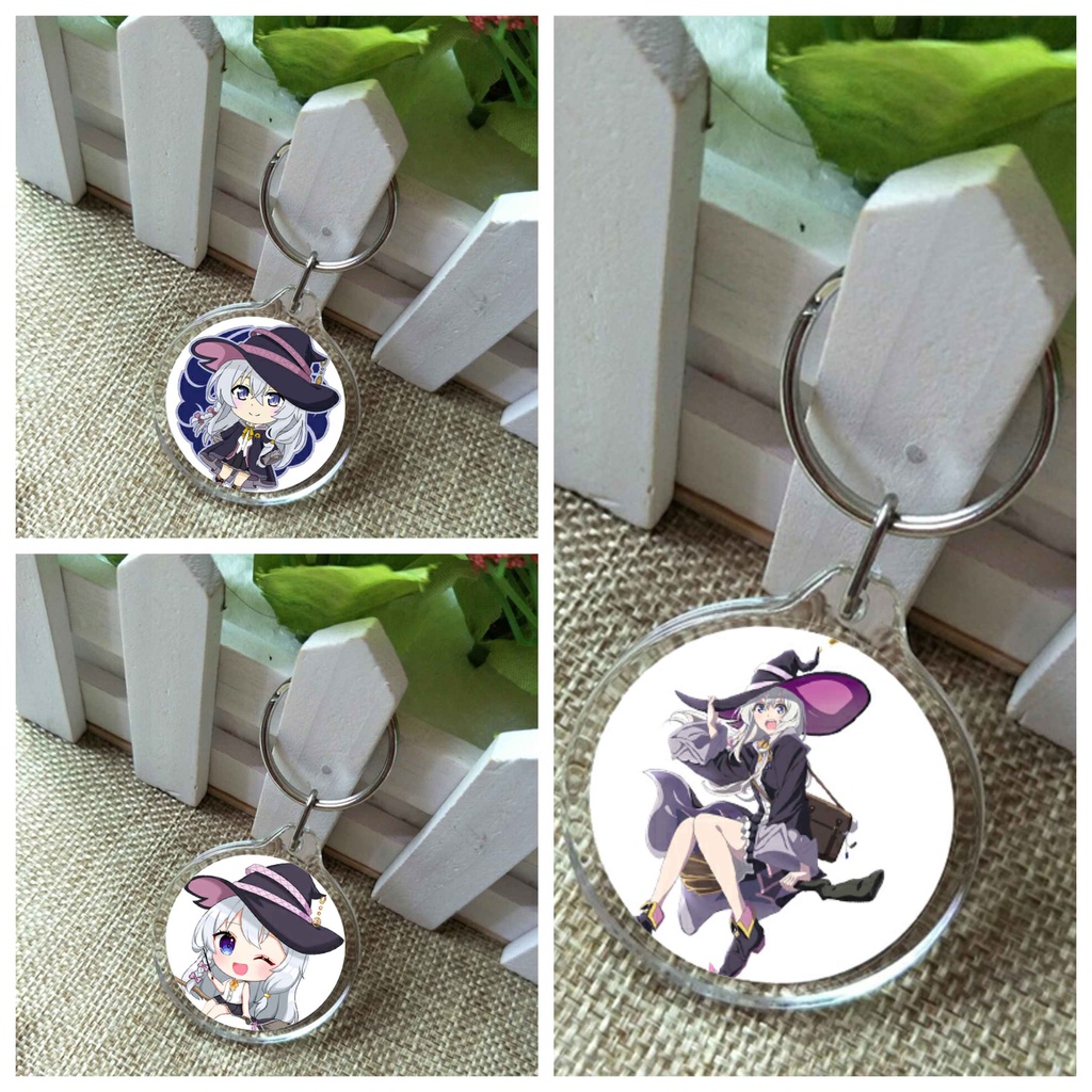 ( Tròn ) Móc khóa mica IN HÌNH HÀNH TRÌNH CỦA ELENA anime chibi xinh xắn