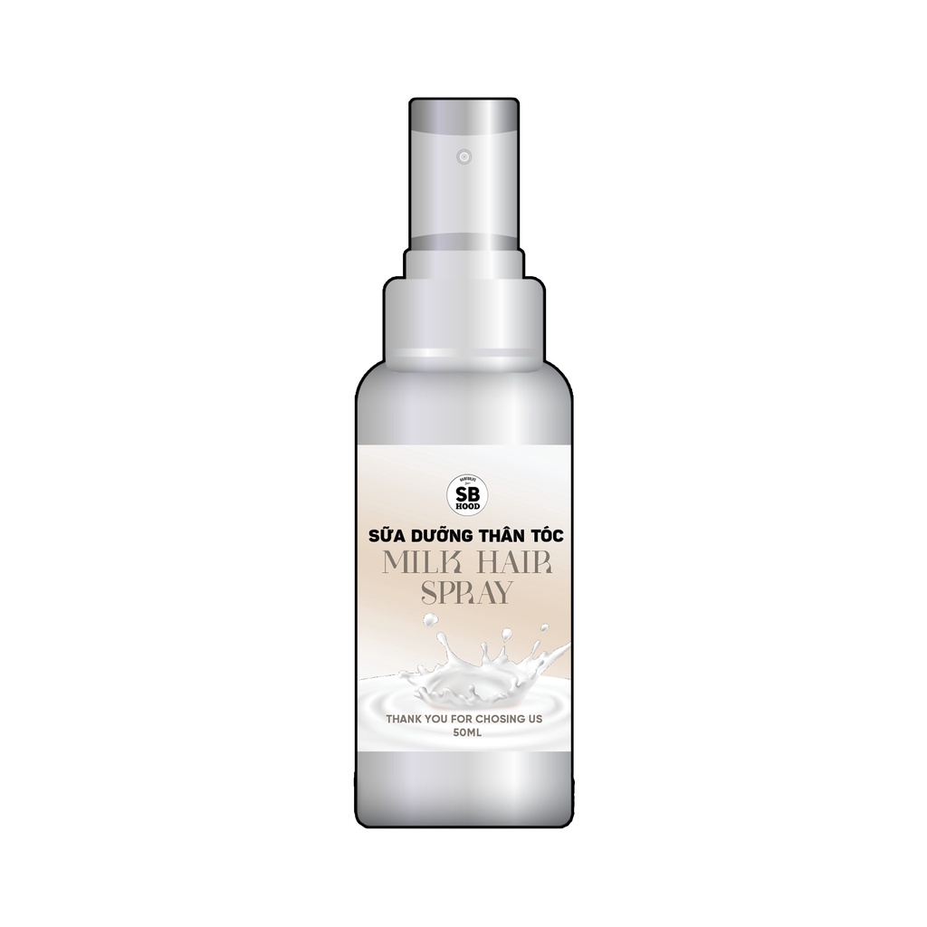Sữa xịt dưỡng thân tóc SB Hood làm mềm mượt tóc, chăm sóc tóc chắc khỏe sample 50ml