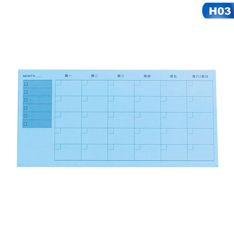 Daily Weekly Month Planner Check List Portable Memo Pad Sticky Notes Stationery School Supplies