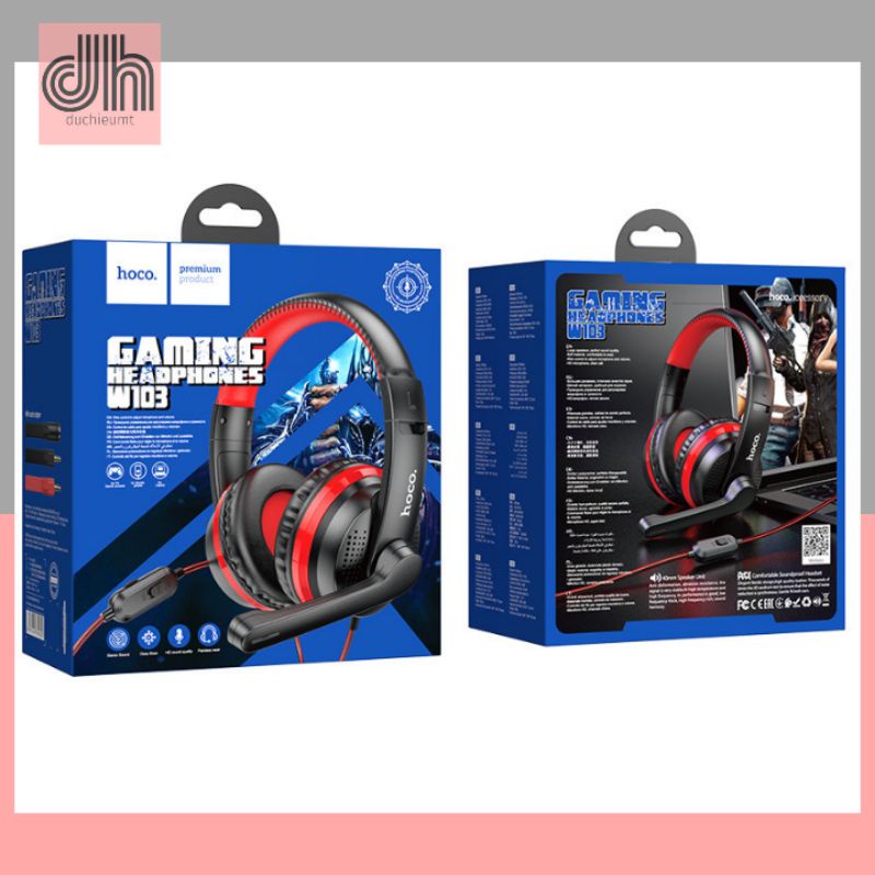 Tai nghe chụp tai gaming có mic Hoco W103 - Chính hãng