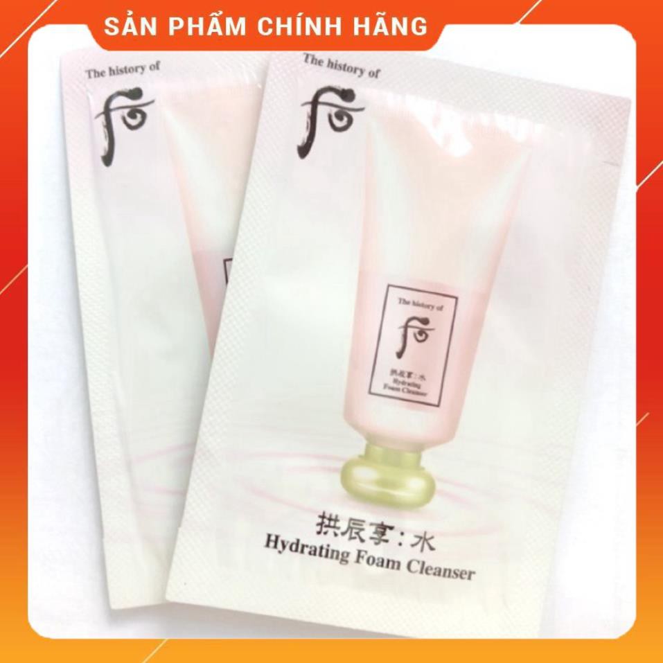 Sữa rửa mặt kiềm dầu whoo hồng Hydrating foam cleanser 3ml