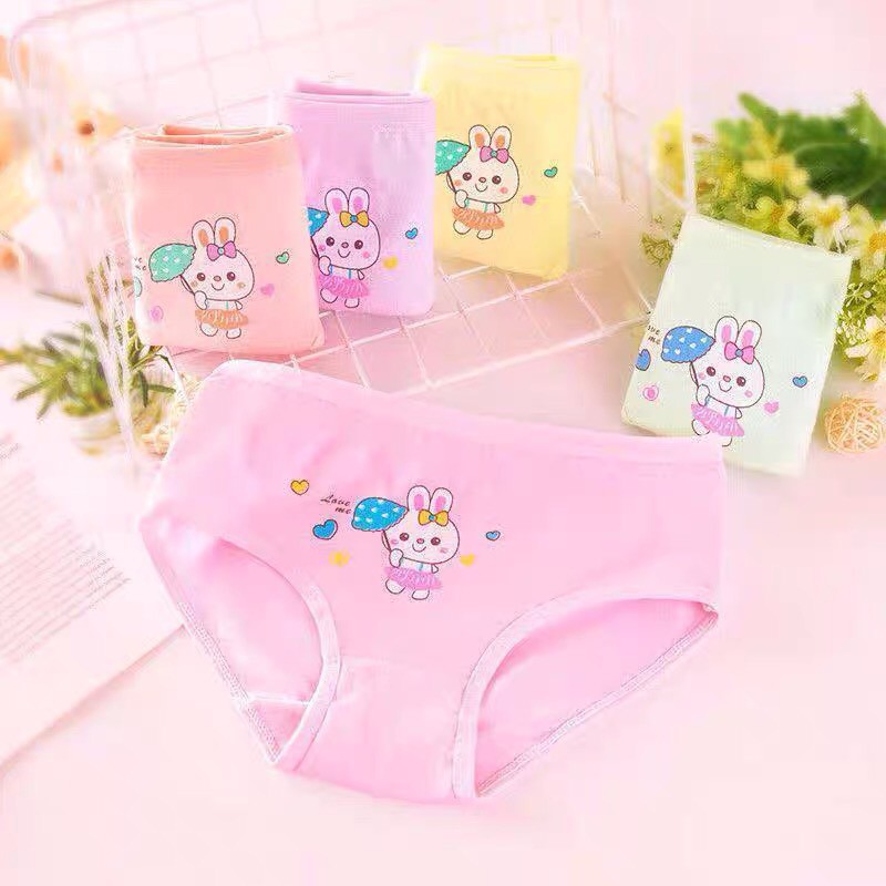 [ COTTON QC siêu rẻ] SET 2quần chip, quần lót bé gái 100% cotton siêu mềm mịn kháng khuẩn size cho bé 12-32kg